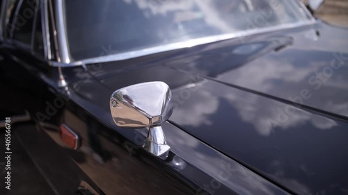 footage of old black car