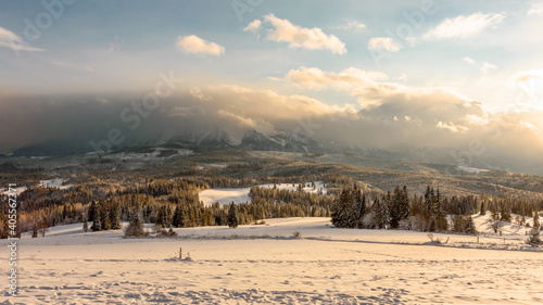 winter landscape in the mountains