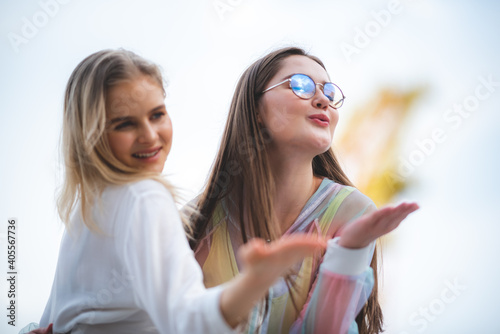 LGBT concept, Young women a...
