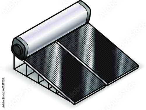 A solar hot water heater.