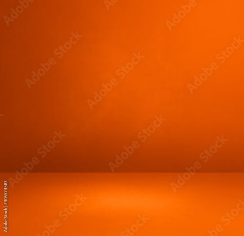 Empty orange concrete interior background