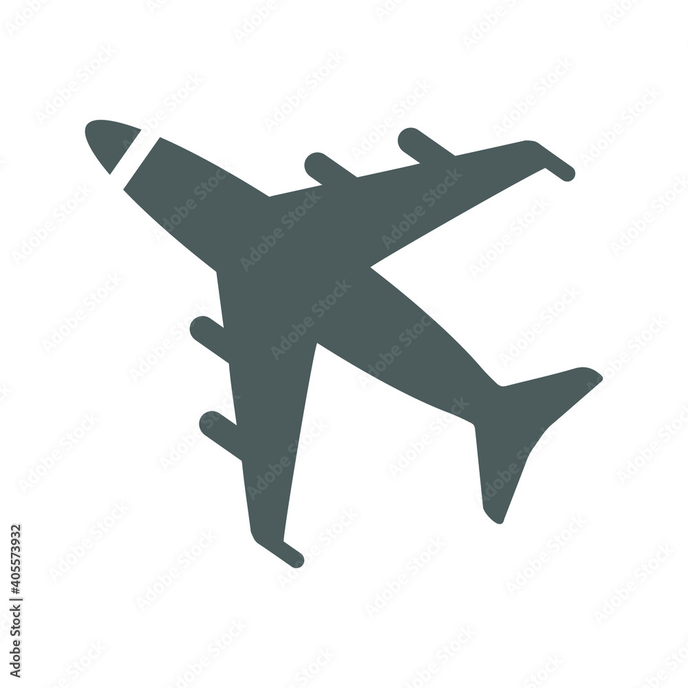 Obraz premium Airlines, aviation, flying, wings icon. Gray vector.
