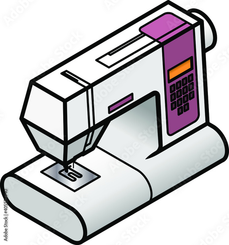 A modern electronic sewing machine.