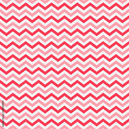 Zigzag pink, white seamless pattern. Geometric Happy Valentine background. Print cloth, label, cover, card, website, wrapper. © Iryna