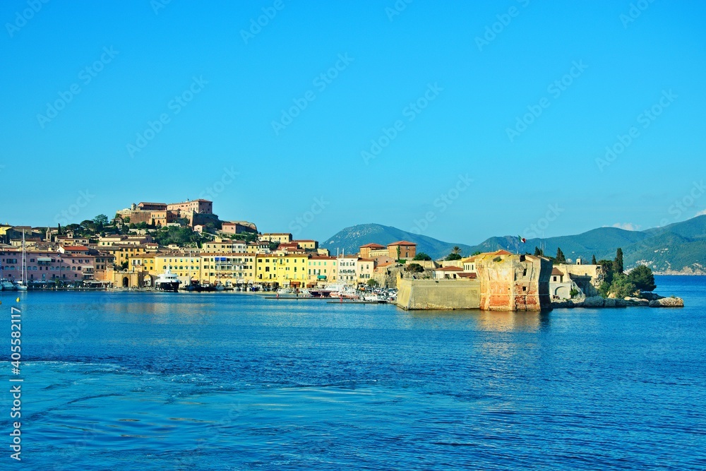 Italy-view on the town Portoferraio on the island of Elba