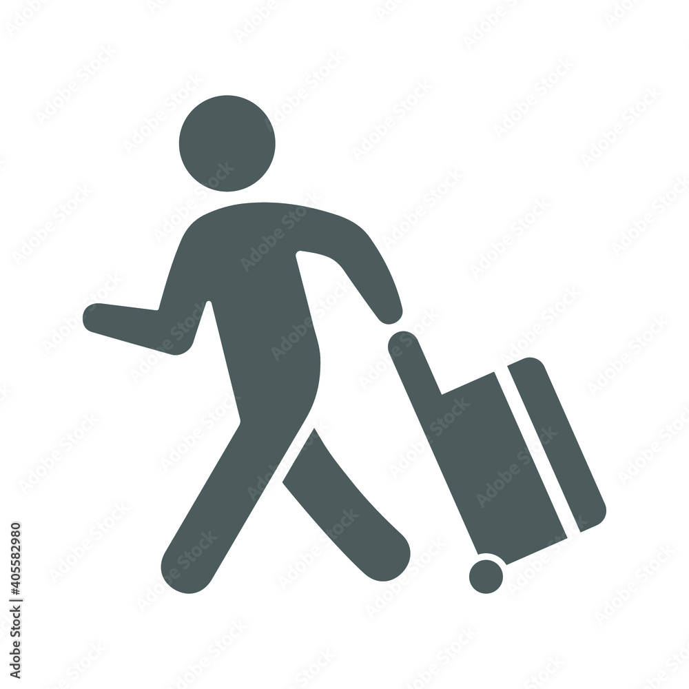Luggage, bag, travel, passenger icon. Gray vector. Luggage, bag, travel, passenger icon. Gray vector.