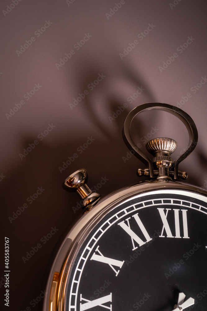 closeup detail of heart clock with roman numbers cordoba argentina
