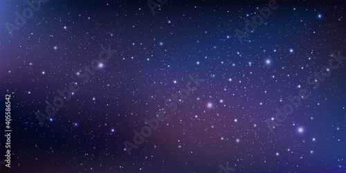 Beautiful galaxy background with nebula cosmos, Stardust and bright shining stars in universal, Vector illustration. © KICKINN