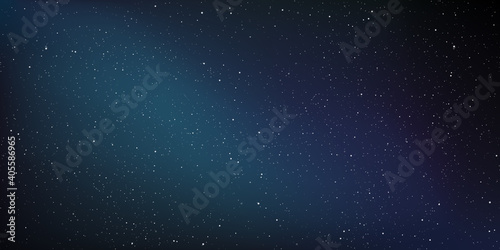 Realistic galaxy sky  Starry nights with bright shiny stars  Shining stars in the dark sky. Vector illustration.