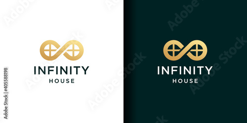 Infinity home logo design inspiration