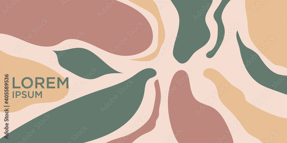 A composition with abstract elements in a popular style. Background for your design. Poster for a blog and website. Fashionable vector illustration.