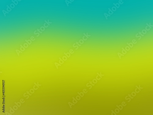 Gradient background with in cyan, yellow and green, gradient soft fog or hazy lighting and pastel colors