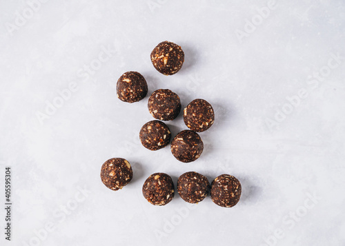 Protein energy balls chocolate nuts snack