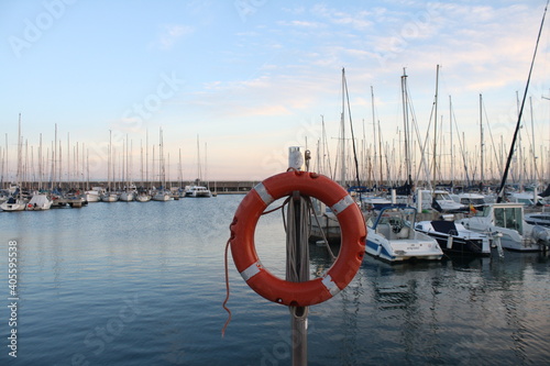 life buoy in the harbor