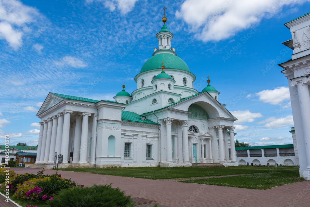 view of the Dmitrievskaya church, photo taken on a sunny summer day
