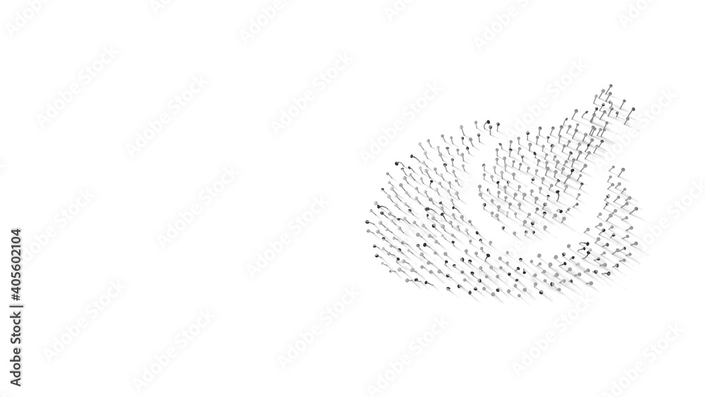 3d rendering of nails in shape of symbol of turkey with shadows isolated on white background 3d rendering of nails in shape of symbol of turkey with shadows isolated on white background