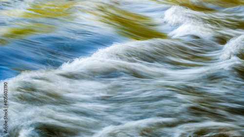 Abstract pattern of flowing water from the river with waves ripples and a sense of movement from water