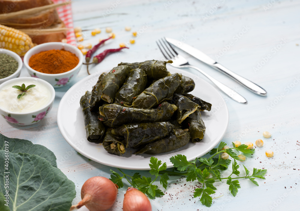 Cabbage Rolls. Turkish hometown. Black Sea region food culture. Cabbage Rolls. Turkish hometown. Black Sea region food culture.