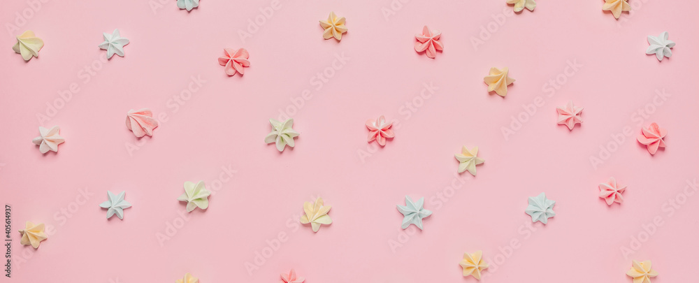 Sweets and candy on pink background, love and valentine concept Sweets and candy on pink background, love and valentine concept