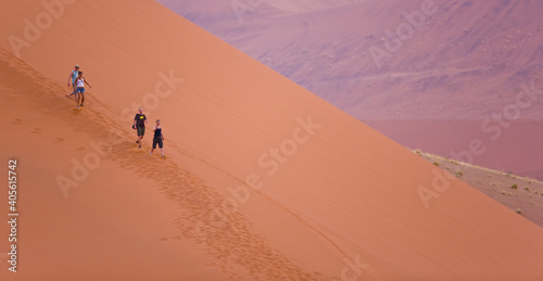 Duna 45  Sossus Vlei  Sesriem  Parque Nacional Namib Naukluft  Desierto del Namib  Namibia  Afirca