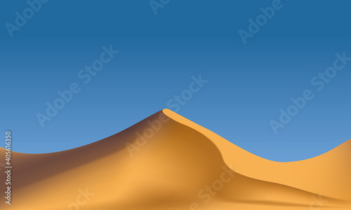 Vectorial desert and sand dunes.