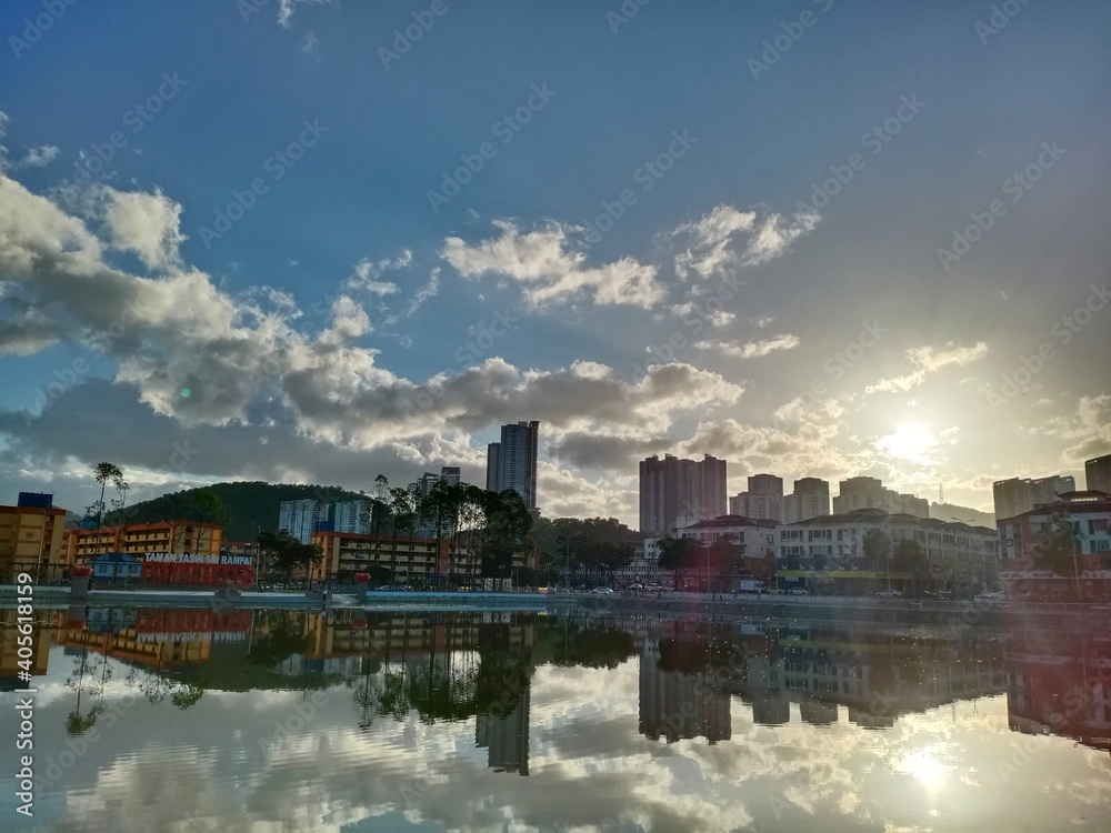 Naklejka premium beautiful view of the city Kuala Lumpur, Malaysia