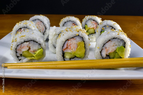 Fotografija california shrimp roll