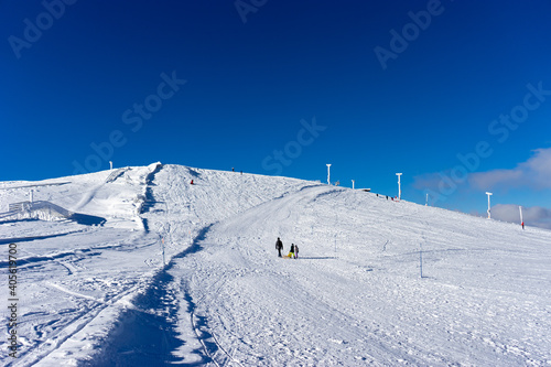 Markstein ski resort on a cold sunny day. © Christophe