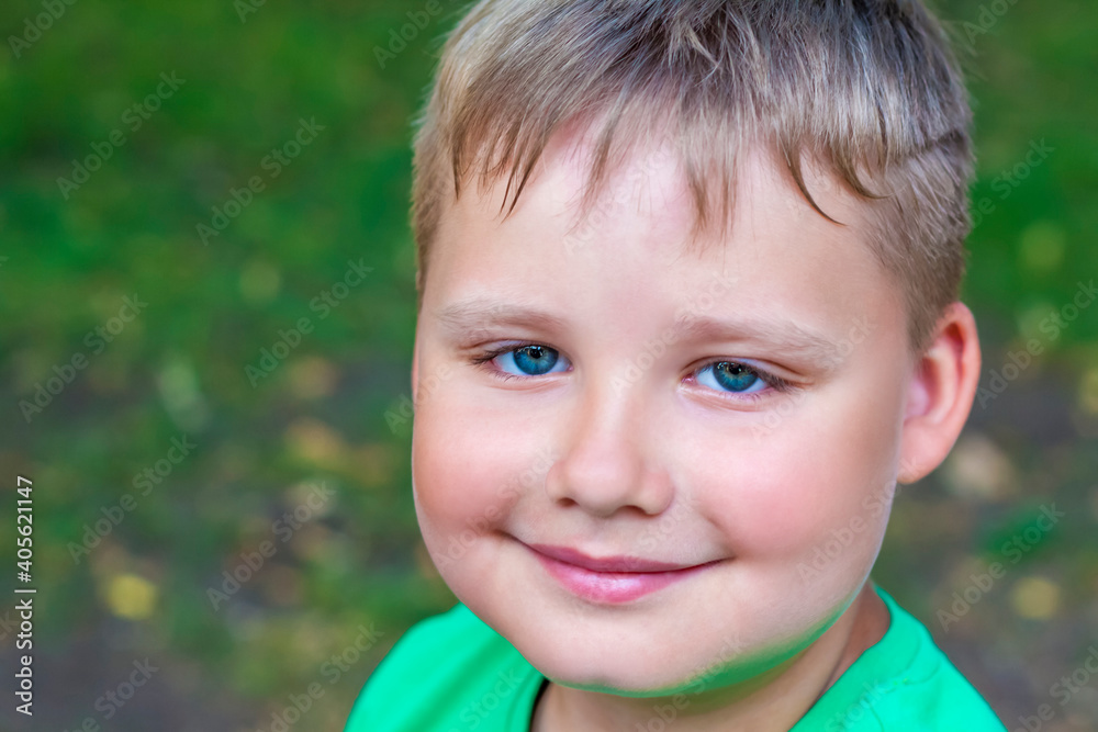 Close-up of a beautiful boy. Beautiful azure eye color. Close-up of a beautiful boy. Beautiful azure eye color.