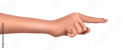 Vector hand in gradient style. Digital art