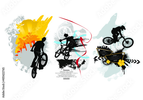 Active people. Sport background ready for poster or banner, vector.