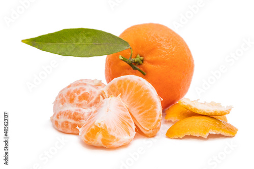 tangerines isolated on white background