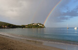 Rainbow on Anse Mitan Bay - Les Trois Ilets - Martinique .