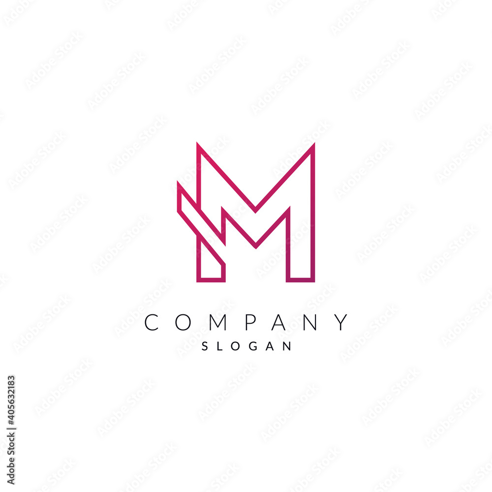 Creative and Modern M Letter logo Icon vector element Shape.