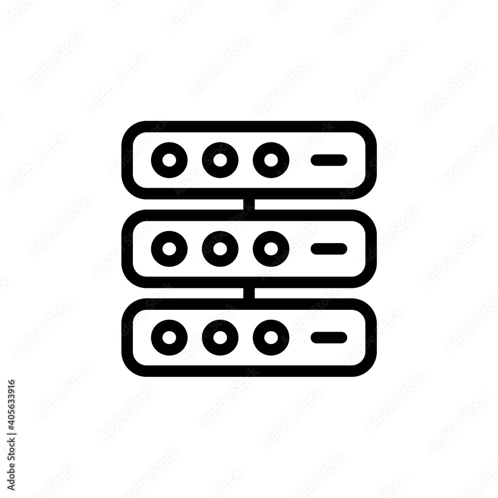 data base outline Icon. internet of think vector illustration on white background data base outline Icon. internet of think vector illustration on white background