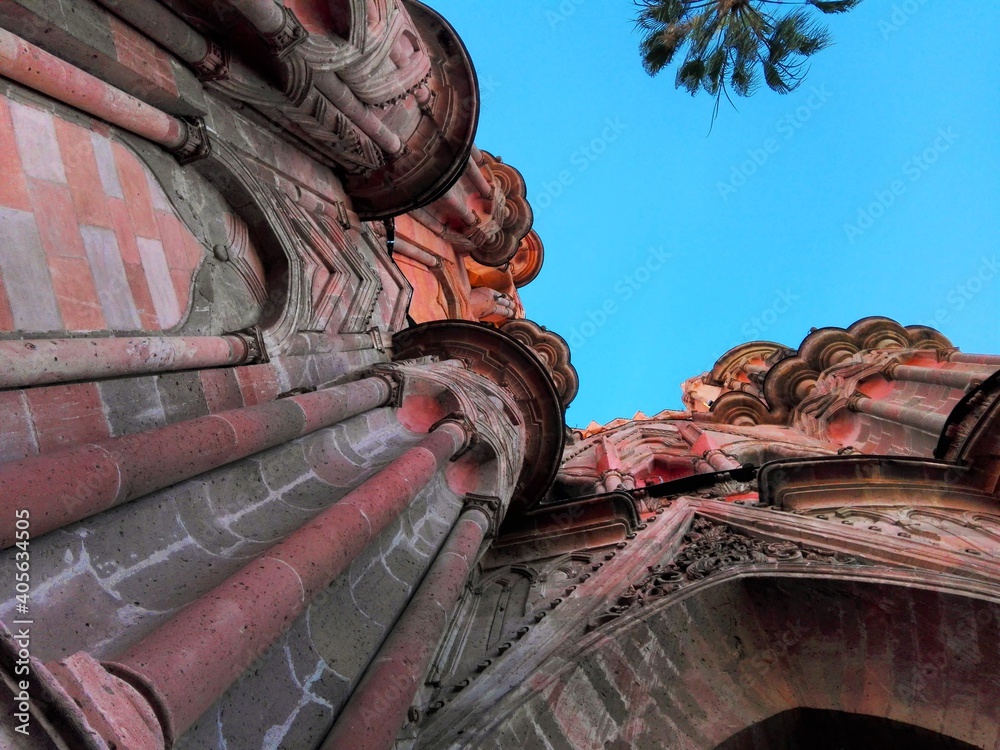 Principal church in magic town of San miguel de Allende, Guanajuato Mexico