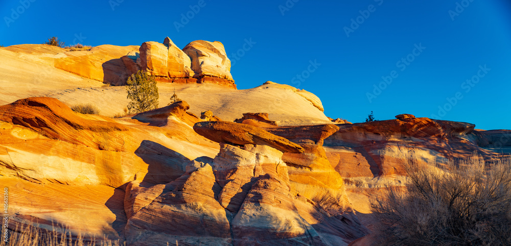 Sunset on Eroded Sandstone