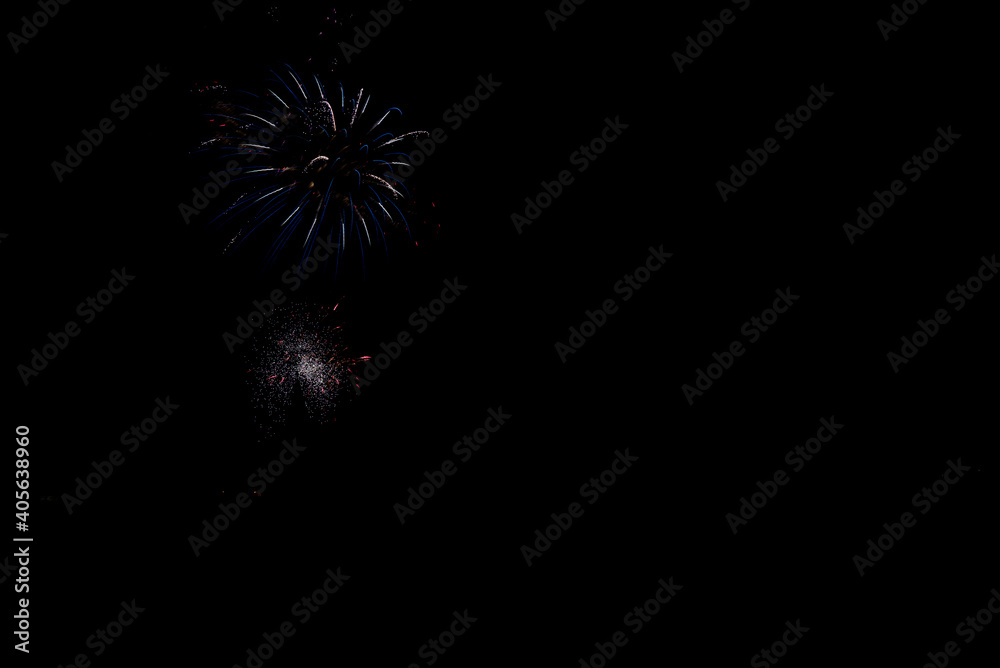 Fototapeta premium fireworks in black sky