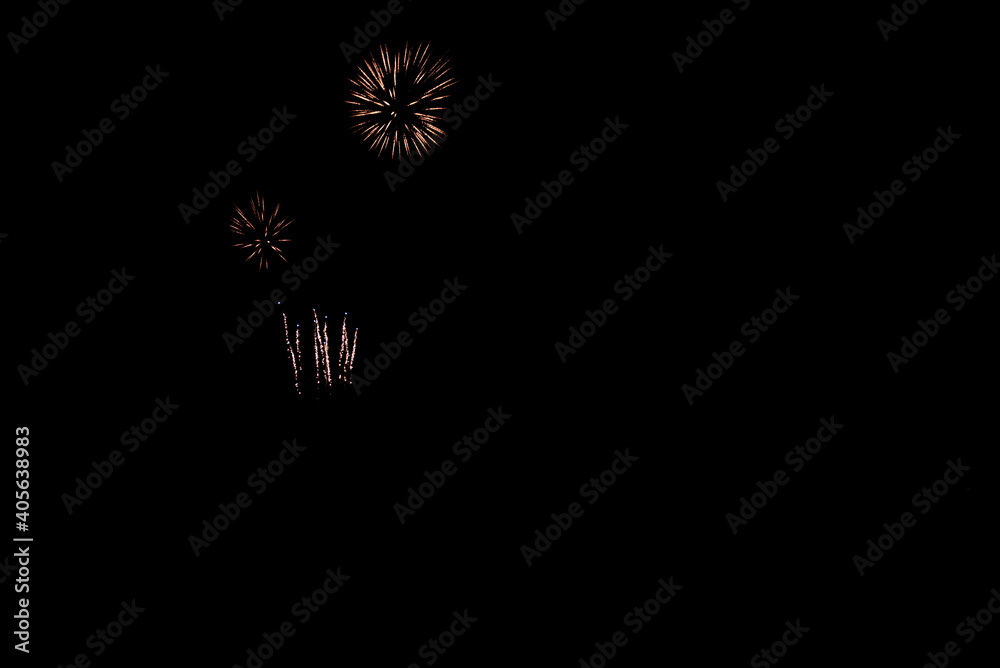 fireworks in black sky