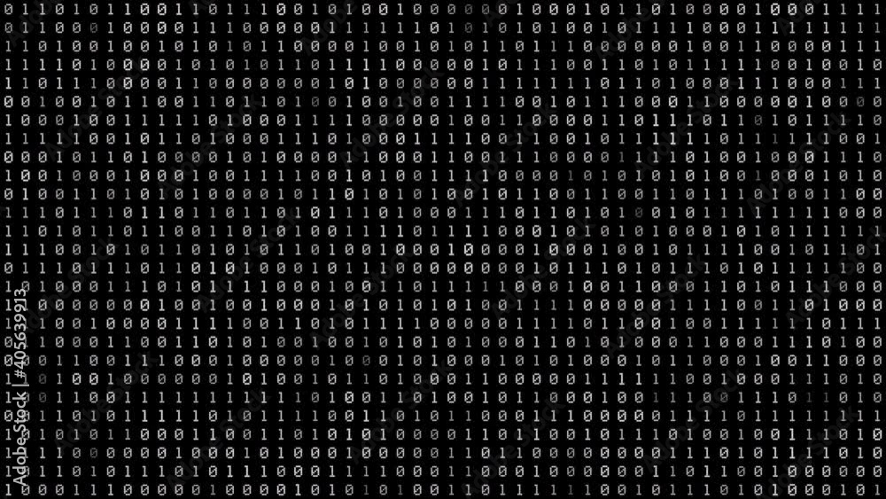 Binary code motion background. Moving numbers, digits zero and one Binary code motion background. Moving numbers, digits zero and one