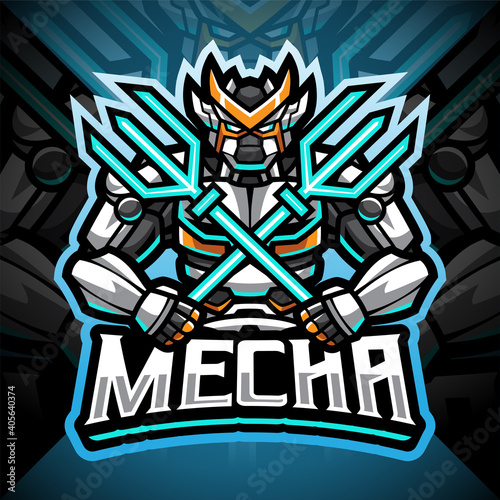 Mecha esport mascot logo