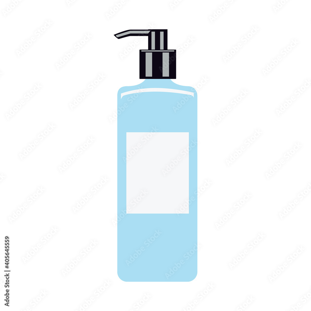 hand cleaner. hand-drawn hand sanitizer isolated on a white background. flat vector illustration. Cleaner, sanitizer. Gel for cleaning hands.