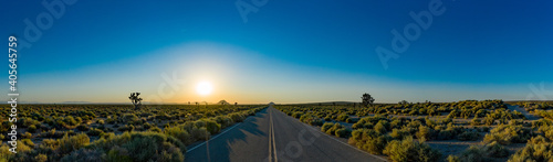 sunset over the long open road
