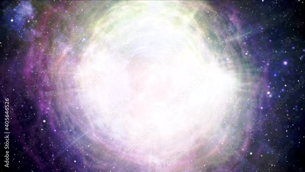 Spatial tunnel, flying through the stars, flying through space, near-death experience, shine