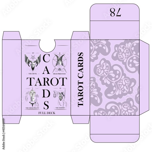 white box packaging for tarot cards