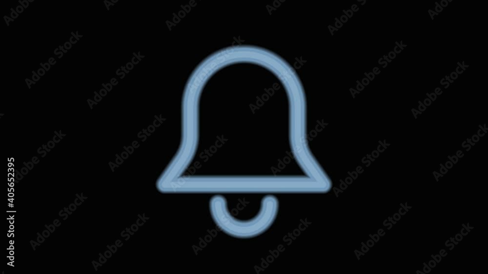 Bell light blue neon light glow effect animation motion graphics Bell light blue neon light glow effect animation motion graphics