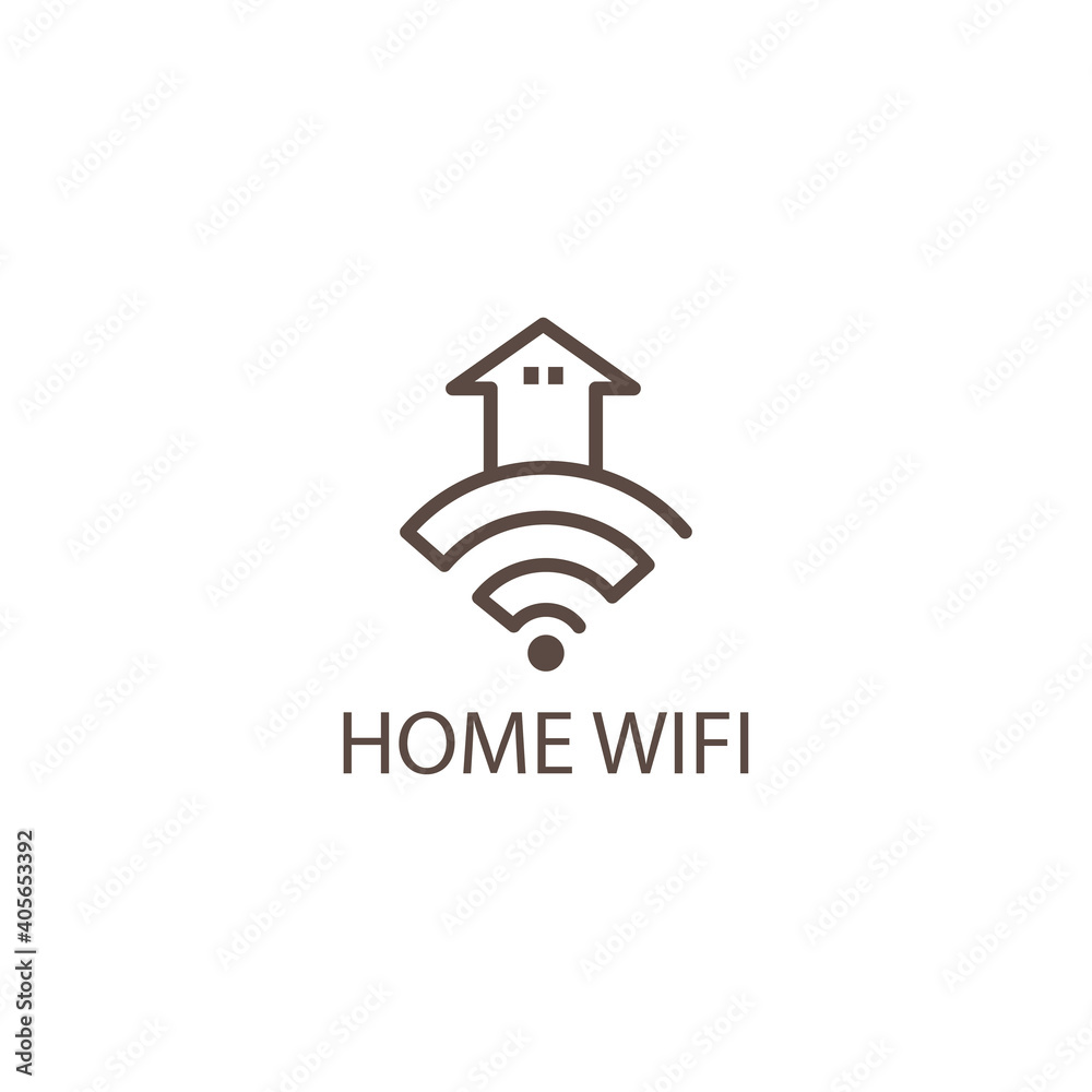 wifi home illustration logo internet design abstract vector template wifi home illustration logo internet design abstract vector template