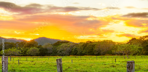 sunset in the mountains