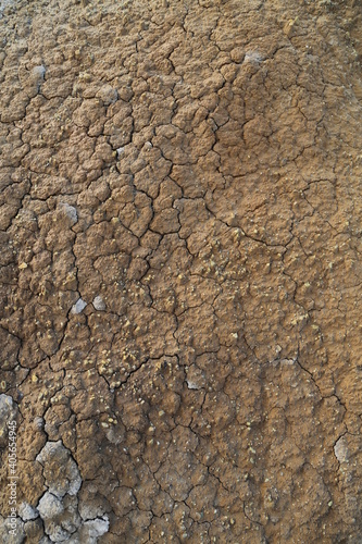 Texture of the dried earth with clay and sand, close-up. Dry cracked earth background, clay desert texture.