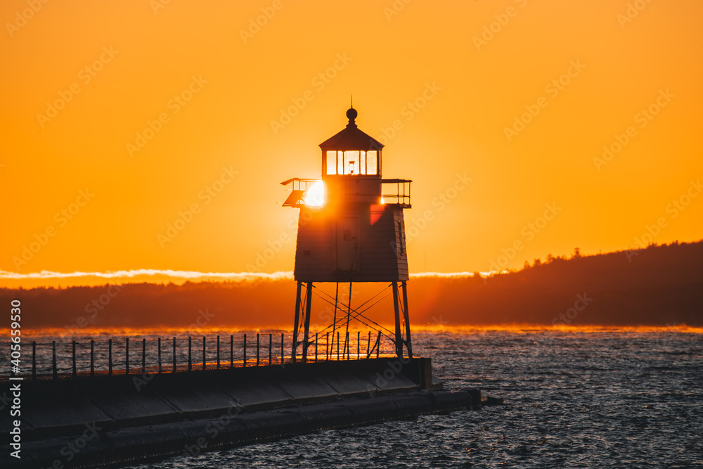 Lighthouse at Sunset